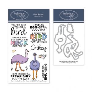 Elsa & Eric the Emus Stamps & Matching Dies