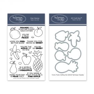 Funny Fruits Stamp Set with Matching Dies
