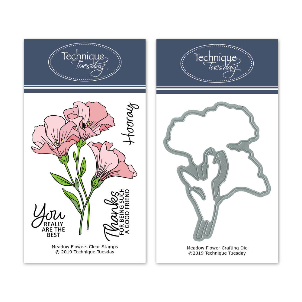rubber stamp Meadow chervil blooming flower