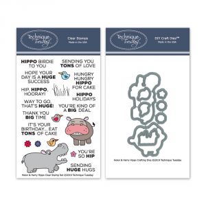 Helen & Harry the Hippos Stamp Set with Matching Dies