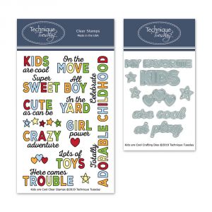 Kids Are Cool Stamp Set and Kids Are Cool Crafting Die Bundle