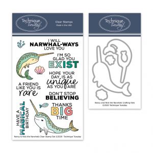 Nancy & Nick the Narwhals Stamp Set with Matching Dies