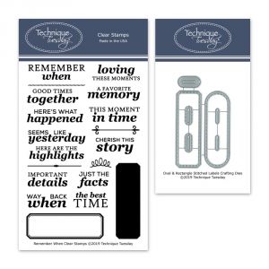 Remember When Scrapbooking Stamps + Oval & Rectangle Labels Dies