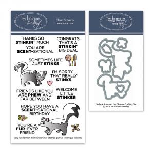 Sally & Sherman the Skunks Stamp Set with Matching Dies