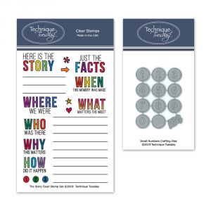 The Story Stamp Set and Small Numbers Crafting Dies Bundle