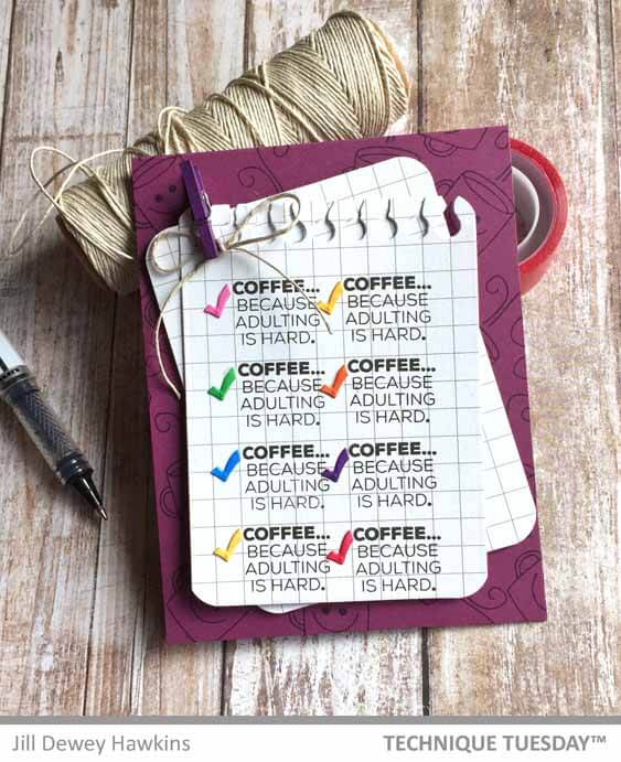 Coffee Adulting Card | Paper Craft Project Idea | Technique Tuesday