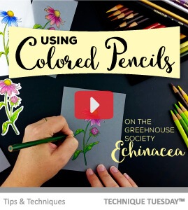 Colored Pencils on Dark Cardstock - Technique Video