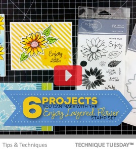 Enjoy Layered Flower Stamp Set - Technique Video
