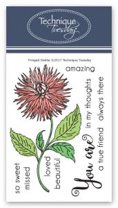 Fringed Dahlia Flower Stamp Set