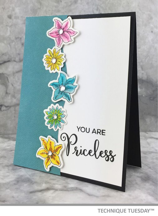 Priceless Flowers Border Card, Paper Craft Project Idea