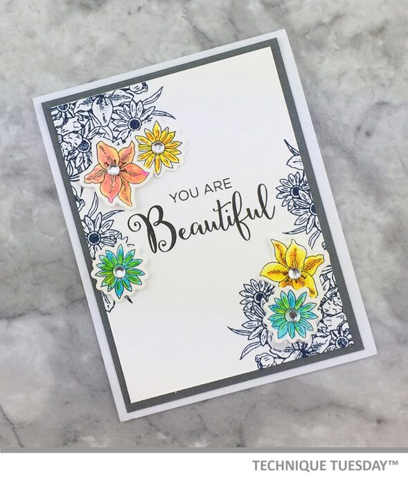 You Are Beautiful Flowers Card, Paper Craft Project Idea