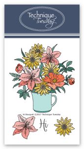 Hi Bouquet Flower Stamp Set