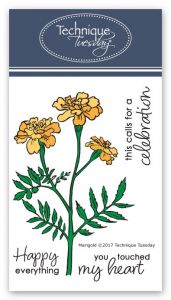 Marigold Flower Stamp Set