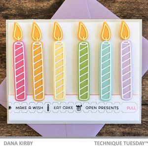 Pull Strip Many Candles Birthday Card