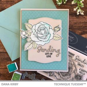 Watercolor Sending Roses Card