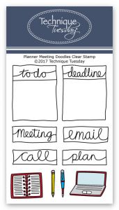 Planner Meeting Doodles Stamp Set