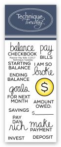 Planner Pay Bills Stamp Set