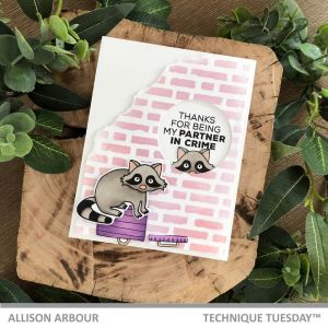 Partner In Crime Raccoon Card