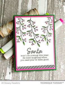 Santa Isn't Coming Handmade Card