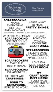 Scrapbooking is Happiness Clear Stamps