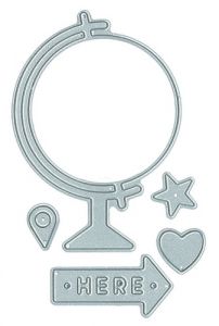 Here Globe Paper Craft Dies