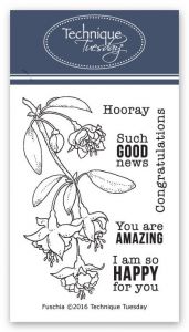 Fuschia Flower Stamp Set