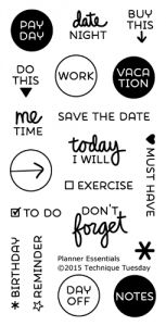 Planner Essentials Stamp Set