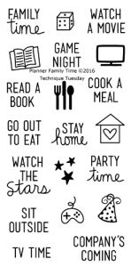 Planner Family Time Stamp Set